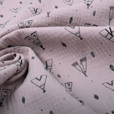 Double Gauze Fabric Teepee Tent Light Old Pink