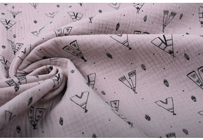 Baumwoll Musselin Tipi-Zelt Hell Altrosa