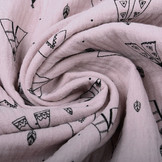 Double Gauze Fabric Teepee Tent Light Old Pink