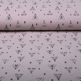 Double Gauze Fabric Teepee Tent Light Old Pink