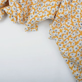 100% Viscose Chally  Flowers Ocher Yellow