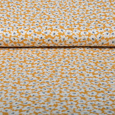 100% Viscose Chally  Flowers Ocher Yellow