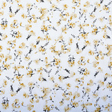100% Washed Cotton Trandafiri Flowers Ocher Yellow