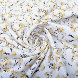 100% Washed Cotton Trandafiri Flowers Ocher Yellow