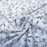 100% Gewassen Katoen Trandafiri Bloemen Oud Groen