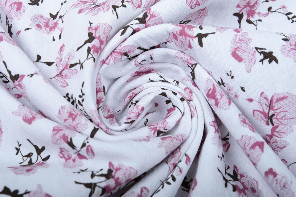 100% Gewassen Katoen Trandafiri Bloemen Oud Roze