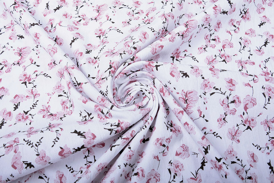 100% Gewassen Katoen Trandafiri Bloemen Oud Roze