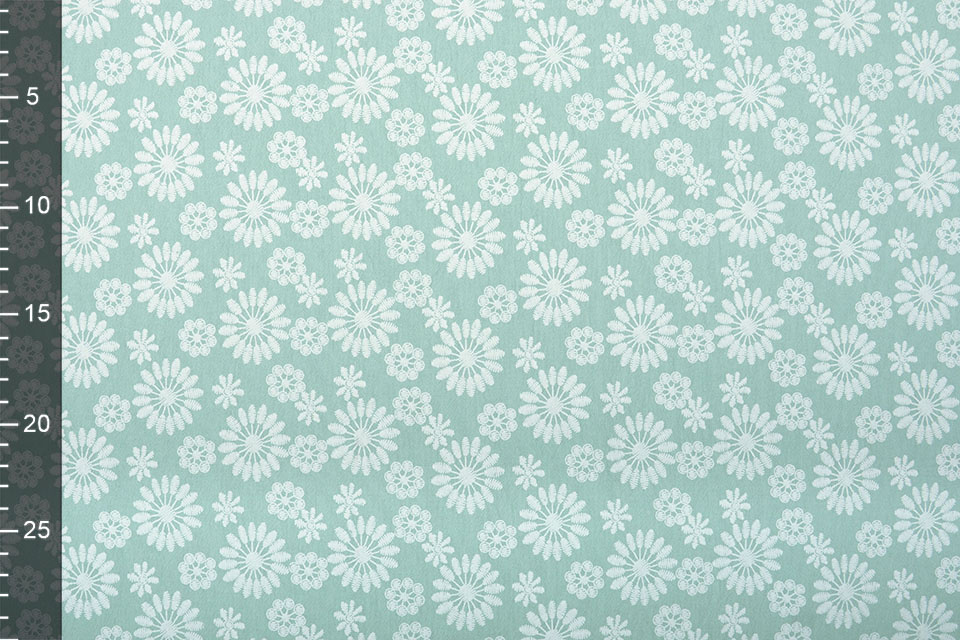 100% Gewassen Katoen Bulatan Mandala Licht Oud Groen