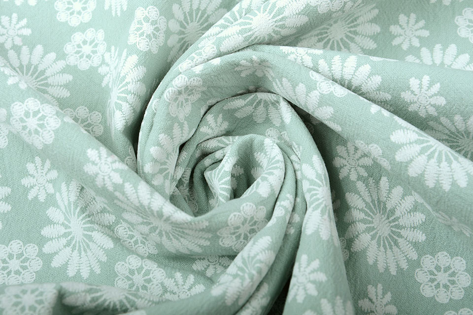 100% Gewassen Katoen Bulatan Mandala Licht Oud Groen