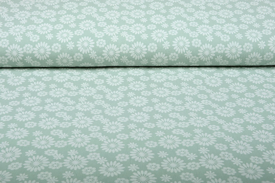 100% Washed Cotton Bulatan Mandala Light Old Green