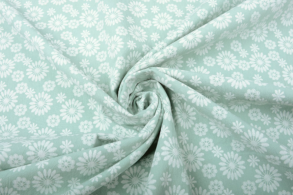 100% Gewassen Katoen Bulatan Mandala Licht Oud Groen