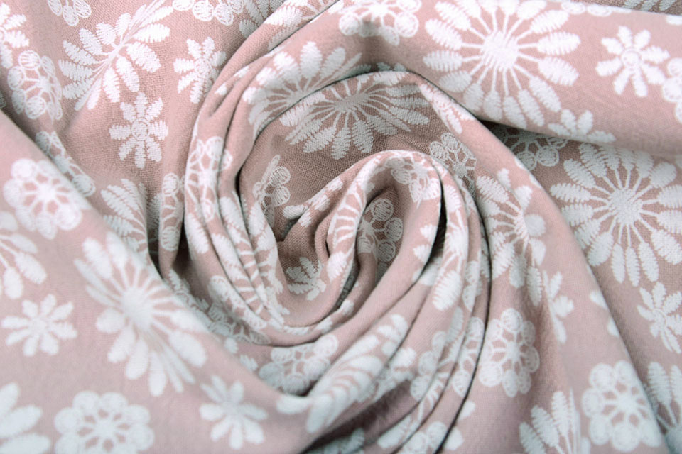 100% Gewassen Katoen Bulatan Mandala Oud Roze