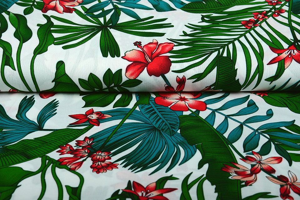 100% Viscose Yuna Flowers and Leaves