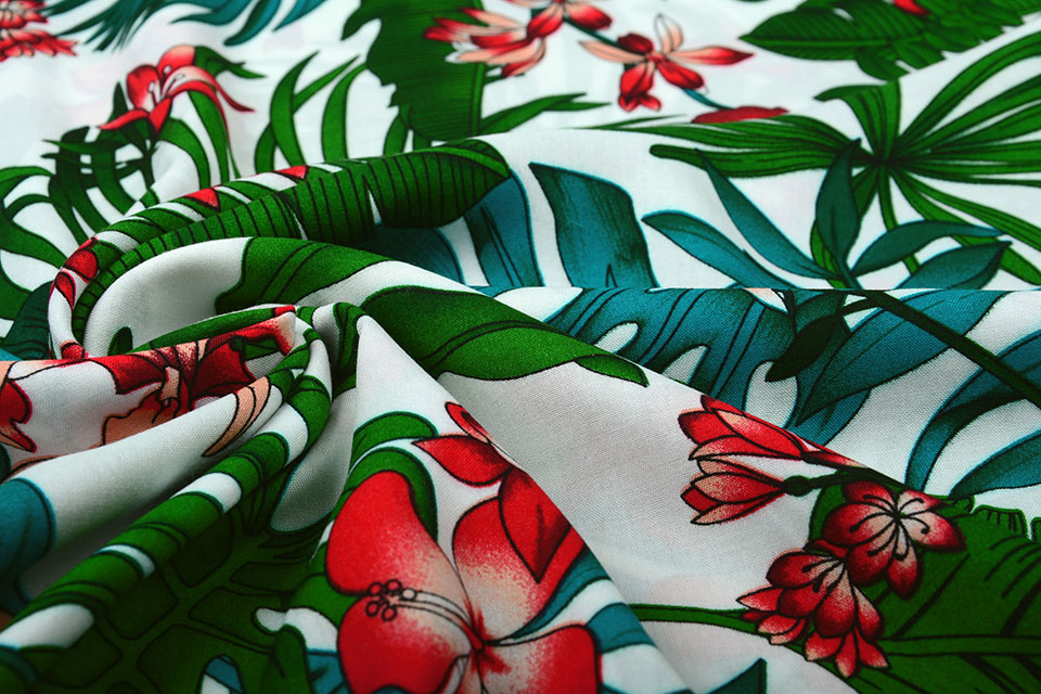 100% Viscose Yuna Flowers and Leaves