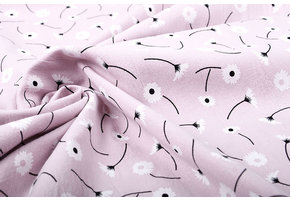 100% Washed Cotton Margarida Old Lilac