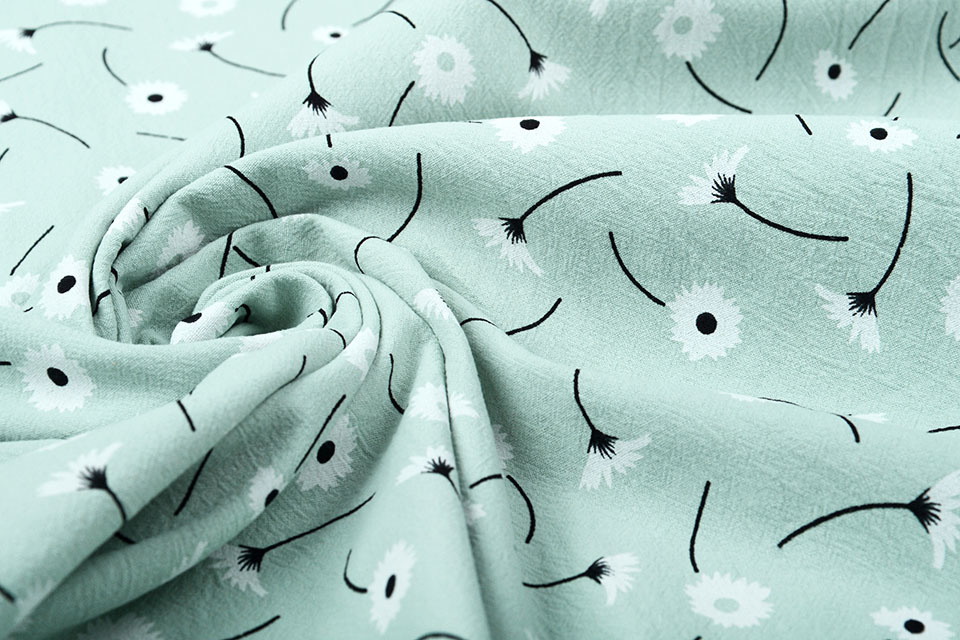 100% Washed Cotton Margarida Light Old Green