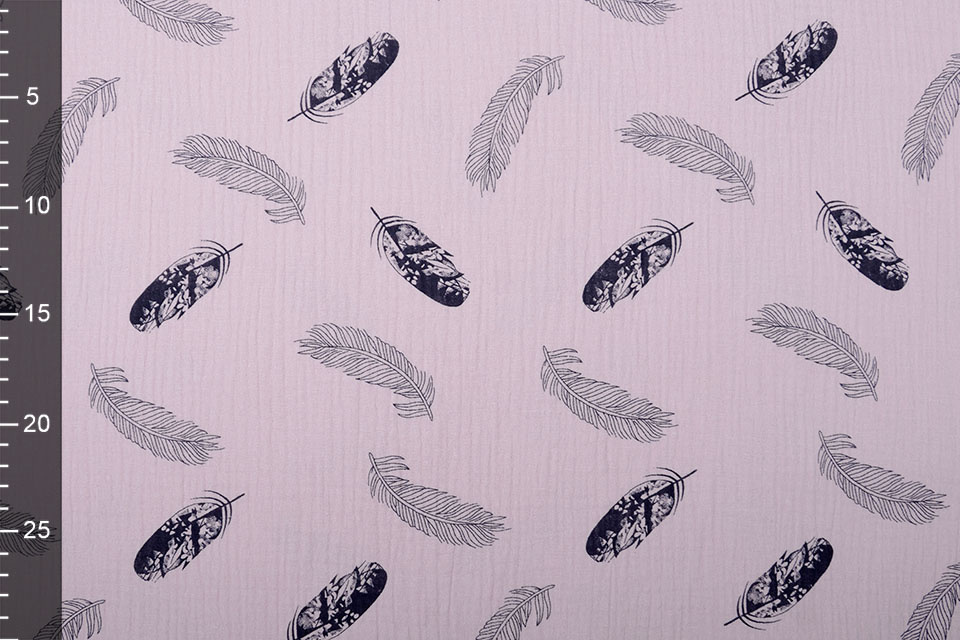 Double Gauze Fabric Dando Feather Light Old Pink