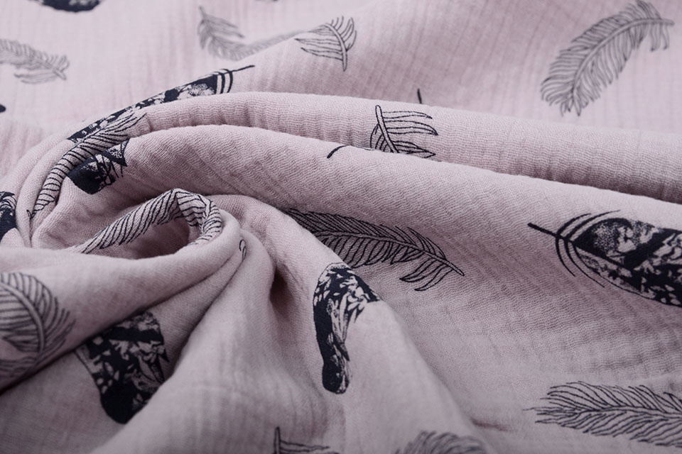 Double Gauze Fabric Dando Feather Light Old Pink