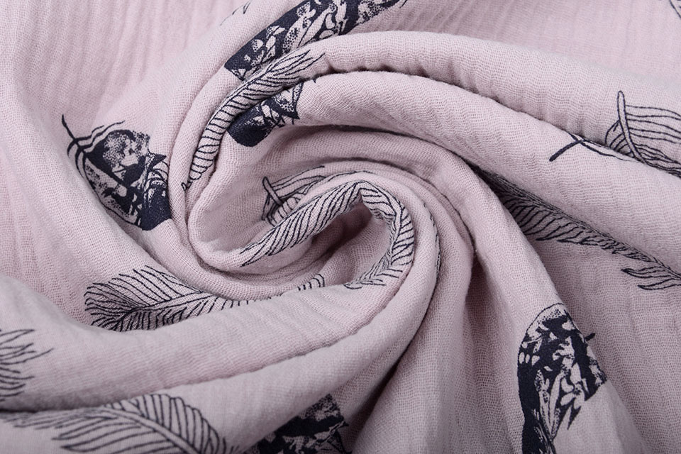 Double Gauze Fabric Dando Feather Light Old Pink
