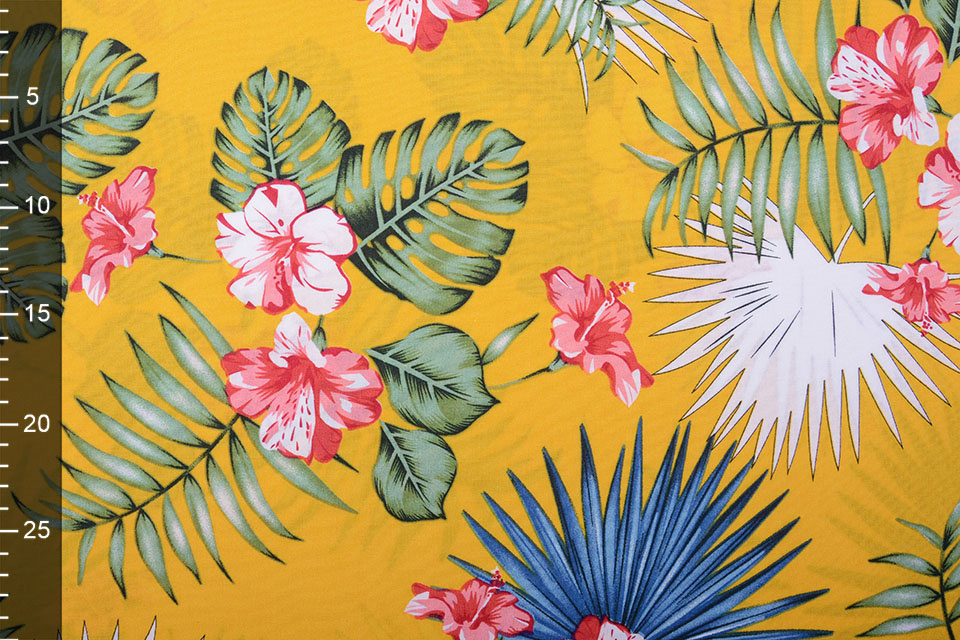 100% Viscose Aloha Ocher Yellow