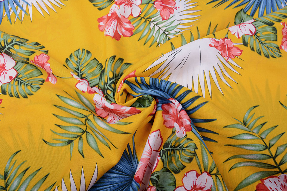 100% Viscose Aloha Ocher Yellow