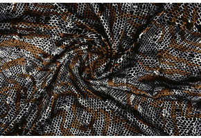 Stretch Satijn Bedrukt Multi color 46