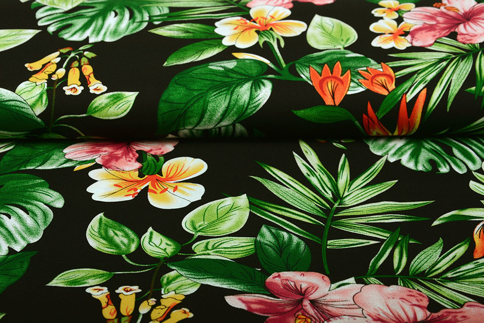 100% Viscose Manu Zwart