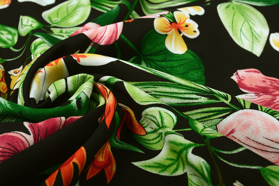 100% Viscose Manu Black