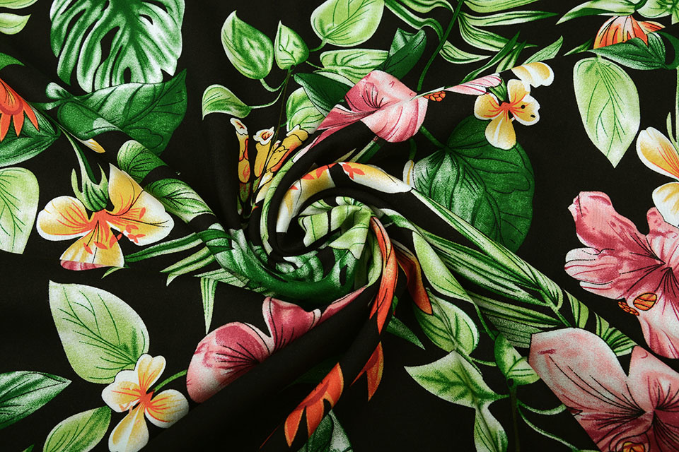 100% Viscose Manu Black
