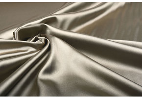 Stretch Satijn Goud Taupe