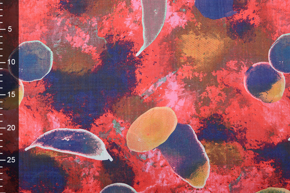 Cotton Viscose Djamboe Red