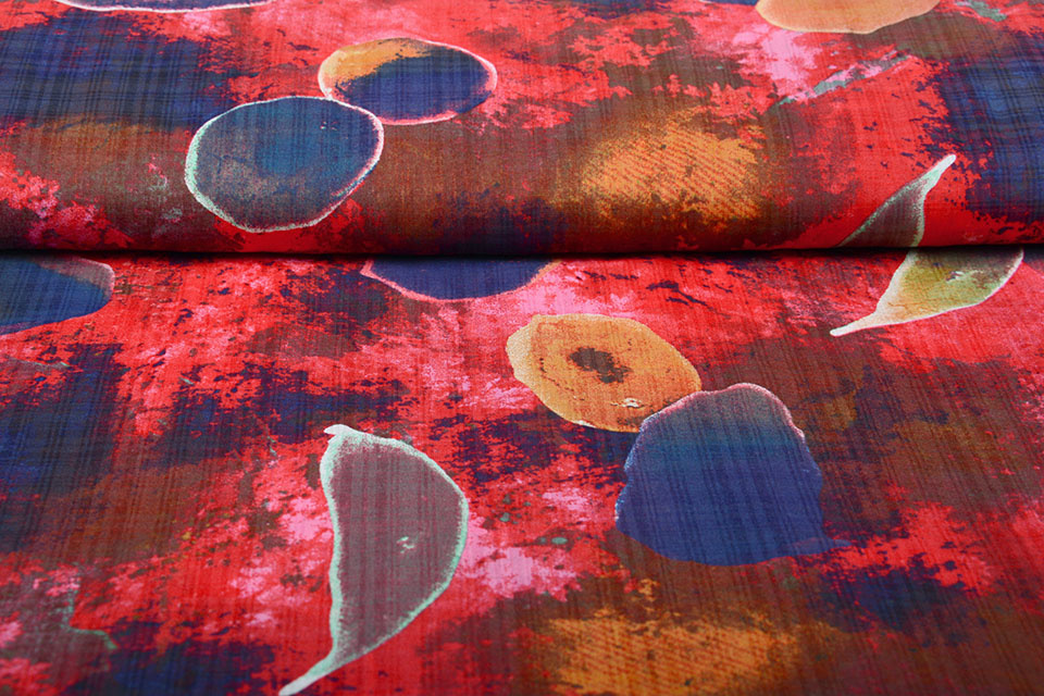 Cotton Viscose Djamboe Red