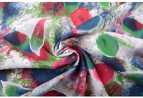 Baumwolle Viskose Djamboe Color