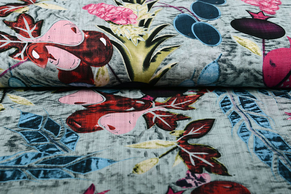 Katoen Viscose Khanoon Grijs