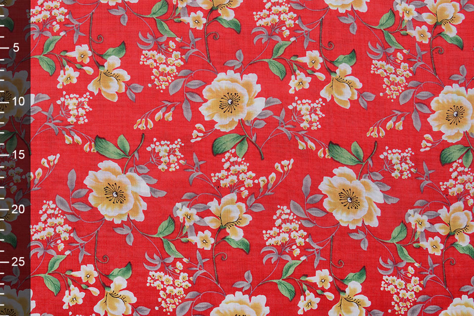 Cotton Viscose Amara Red