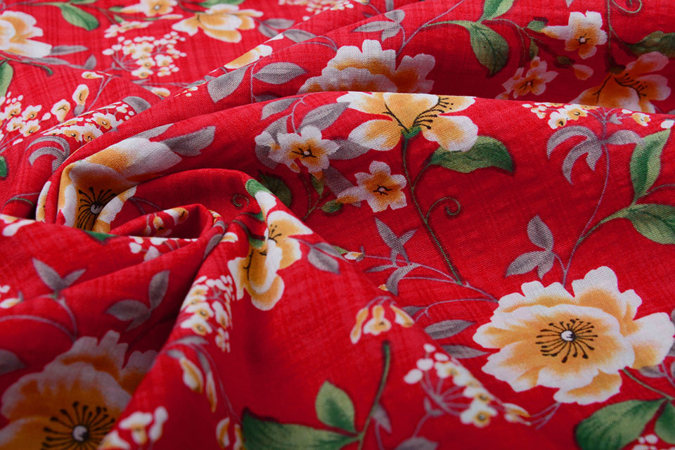 Cotton Viscose Amara Red