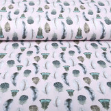 100% Digital Cotton  Gashina Feather Pink