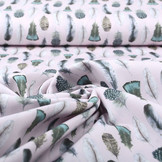 100% Digital Cotton  Gashina Feather Pink