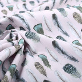 100% Digital Cotton  Gashina Feather Pink