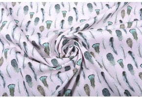 100% Digital Baumwolle Gashina Federn Rosa