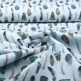 100% Digitaal Katoen Gashinsa Veren Blauw