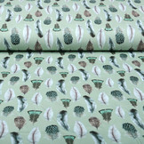 100% Digitaal Katoen Gashinsa Veren Groen