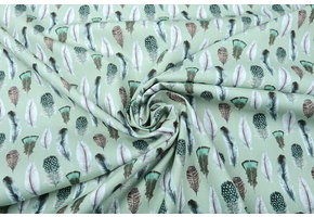 100% Digitaal Katoen Gashinsa Veren Groen