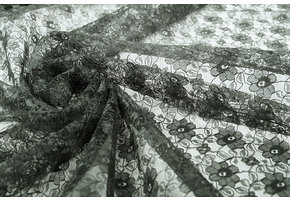 Spitze Ziedi Dunkel Grau Grün