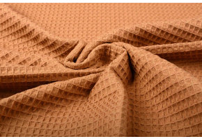 Waffle Pique Fabric Cognac