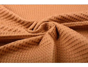 Waffle Pique Fabric Cognac