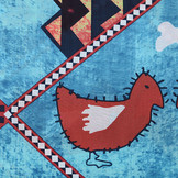 Batik Print Paars Blauw