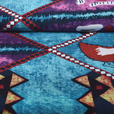 Batik Print Paars Blauw