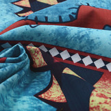 Batik Print Purple Blue