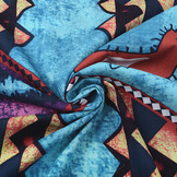 Batik Print Paars Blauw